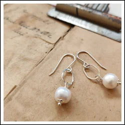 Paird Free form Pearl Links earrings