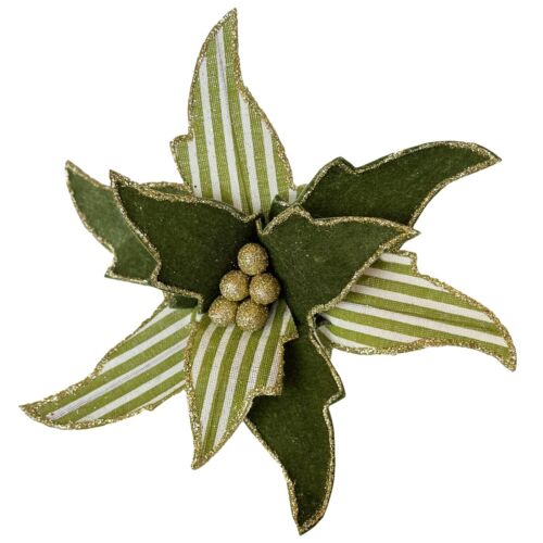 Poinsettia Christmas Tree decoration with clip