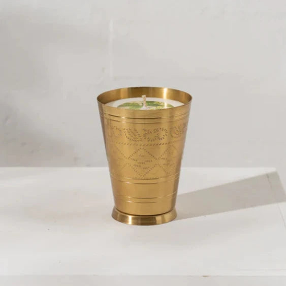 Inartisan Handpoured Soy Candles in Brass Lassi Cups