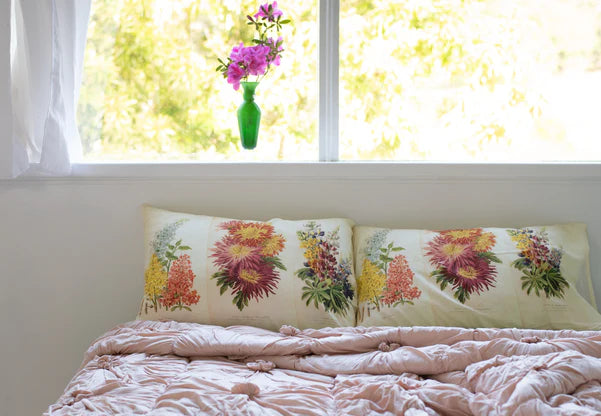 Lazybones Horticole pillowcase set  -  organic cotton