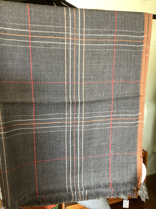 Scarf - Charcoal Check