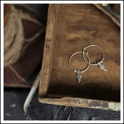 Paird Moonstone Glimmer Hoops Earrings