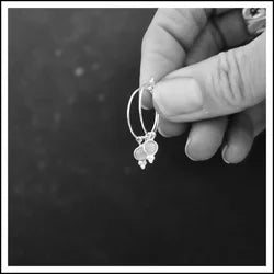Paird Moonstone Glimmer Hoops Earrings
