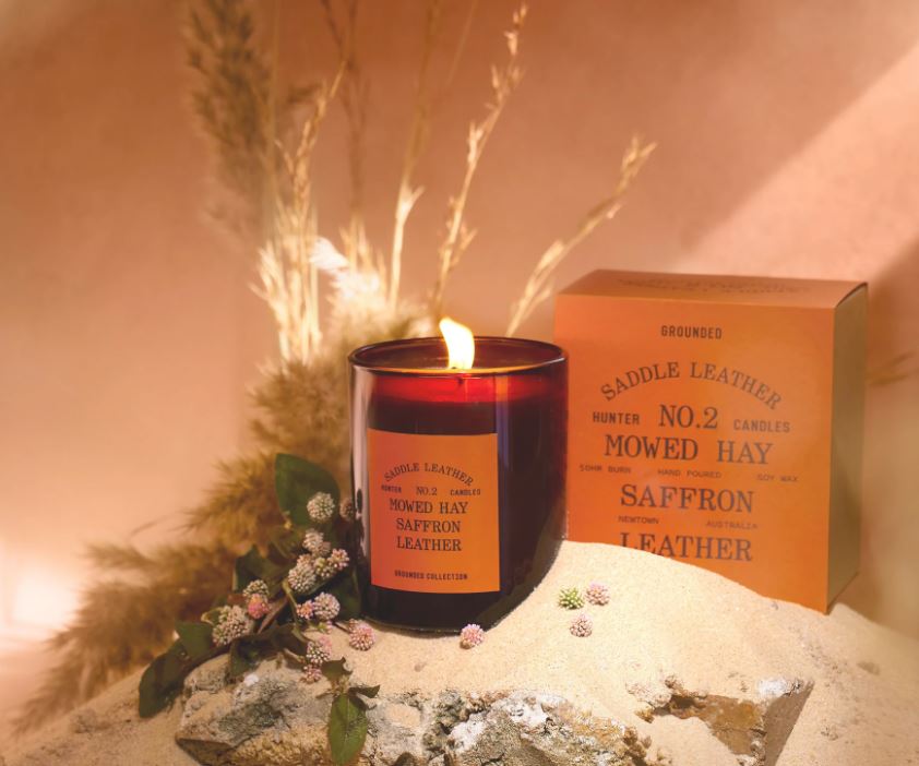 Hunter Candle Grounded Collection #2 Saddle Leather