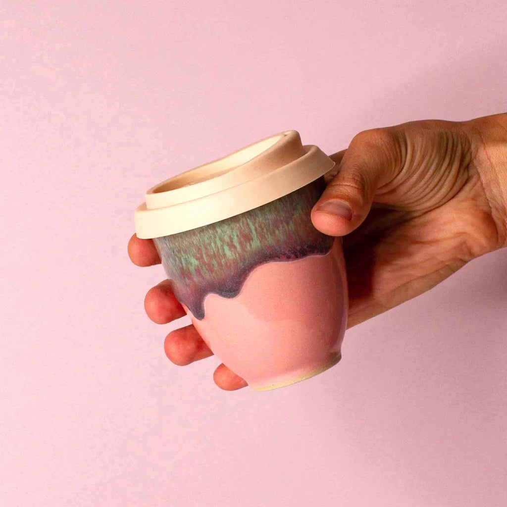 Pottery for the Planet Travel Cup - Pink Flamingo