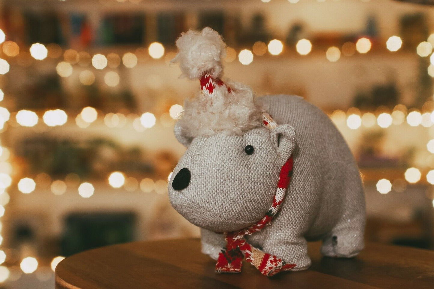 Wombat with Christmas Hat & Scarf