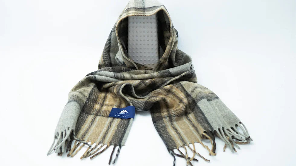 Recycled Wool  Tartan Scarves by Stone Hill View - 8 Tartans